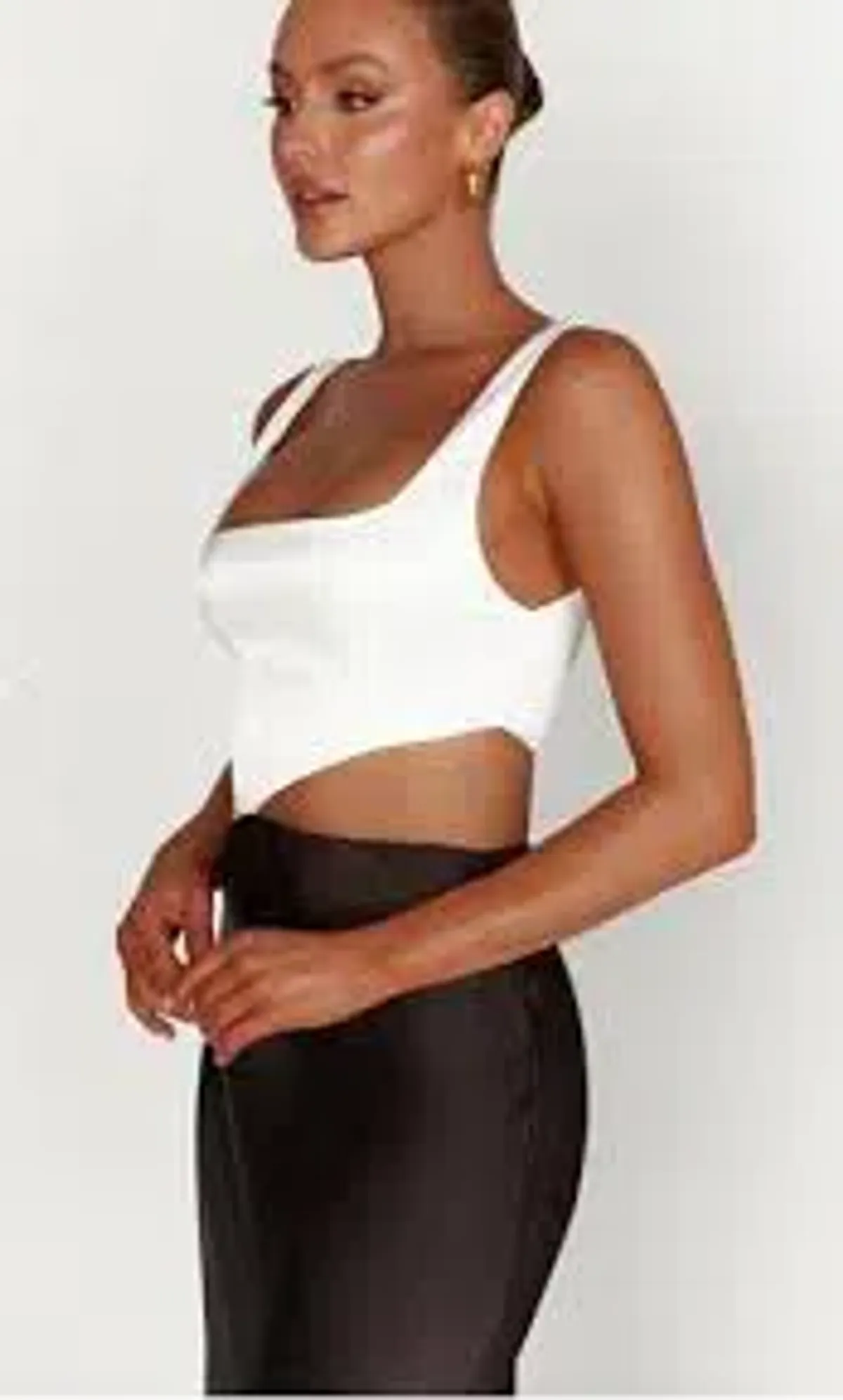 Meshki Asymmetric Cut  Maxi Dress Black and White Size XS/Au 6  - Image 2