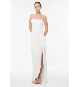 Manning Cartell Asymmetrical Games Strapless Gown White Size 12 for rent on The Volte - image 1