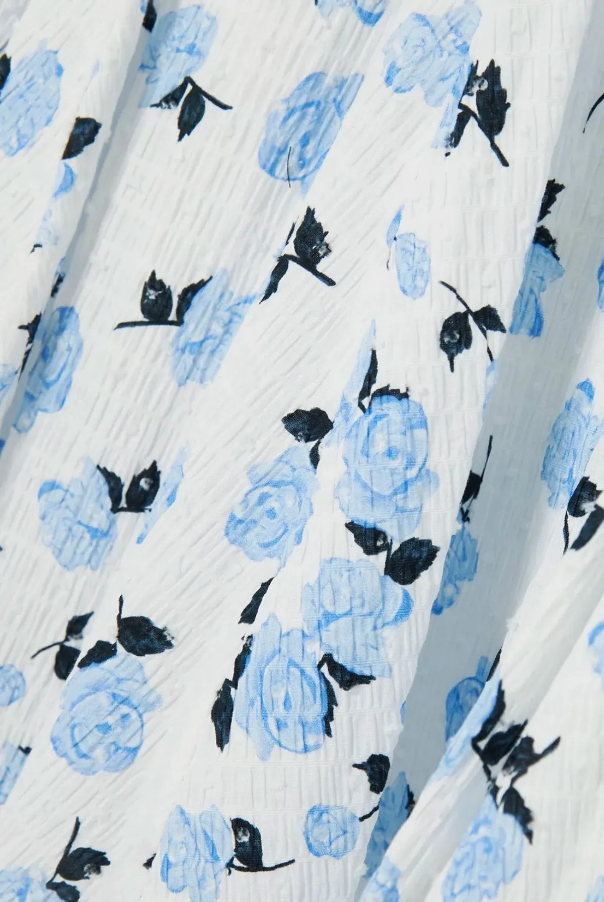 Emilia Wickstead Dena Floral Print Dress Swiss-dot Light Blue  Size AU 12 - Image 5