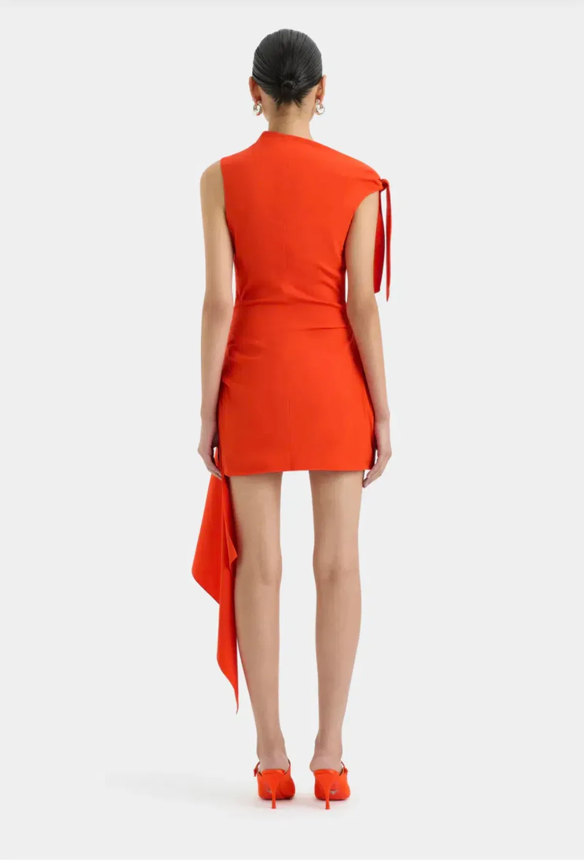 SIR THE LABEL DAHLIA MINI DRESS IN TANGERINE SIZE 3/AU 12 - Image 2