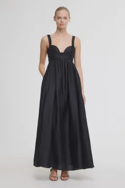 Acler Sandgate Midi Dress Black Size 8 for rent on The Volte - image 1
