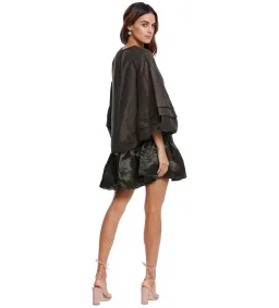 AJE  Gracious Smock Dress  Khaki Matte Size 8  for rent on The Volte - image 2