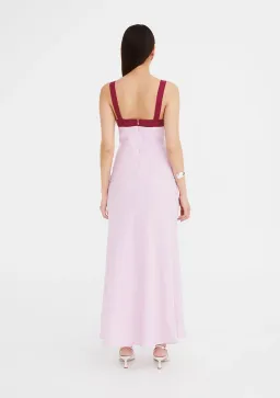 Jillian Boustred Linen Regina Dress Pink Size 1/Au 6  for rent on The Volte - image 2