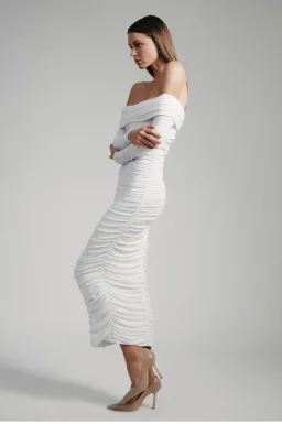 Bardot Arkie Knit Maxi Dress Ivory Size AU 8 for rent on The Volte - image 1