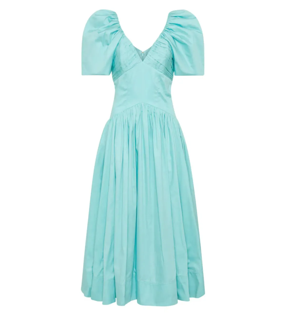 Aje Gabrielle Plunge Midi Dress Spearmint Blue Size AU 14 - Image 4