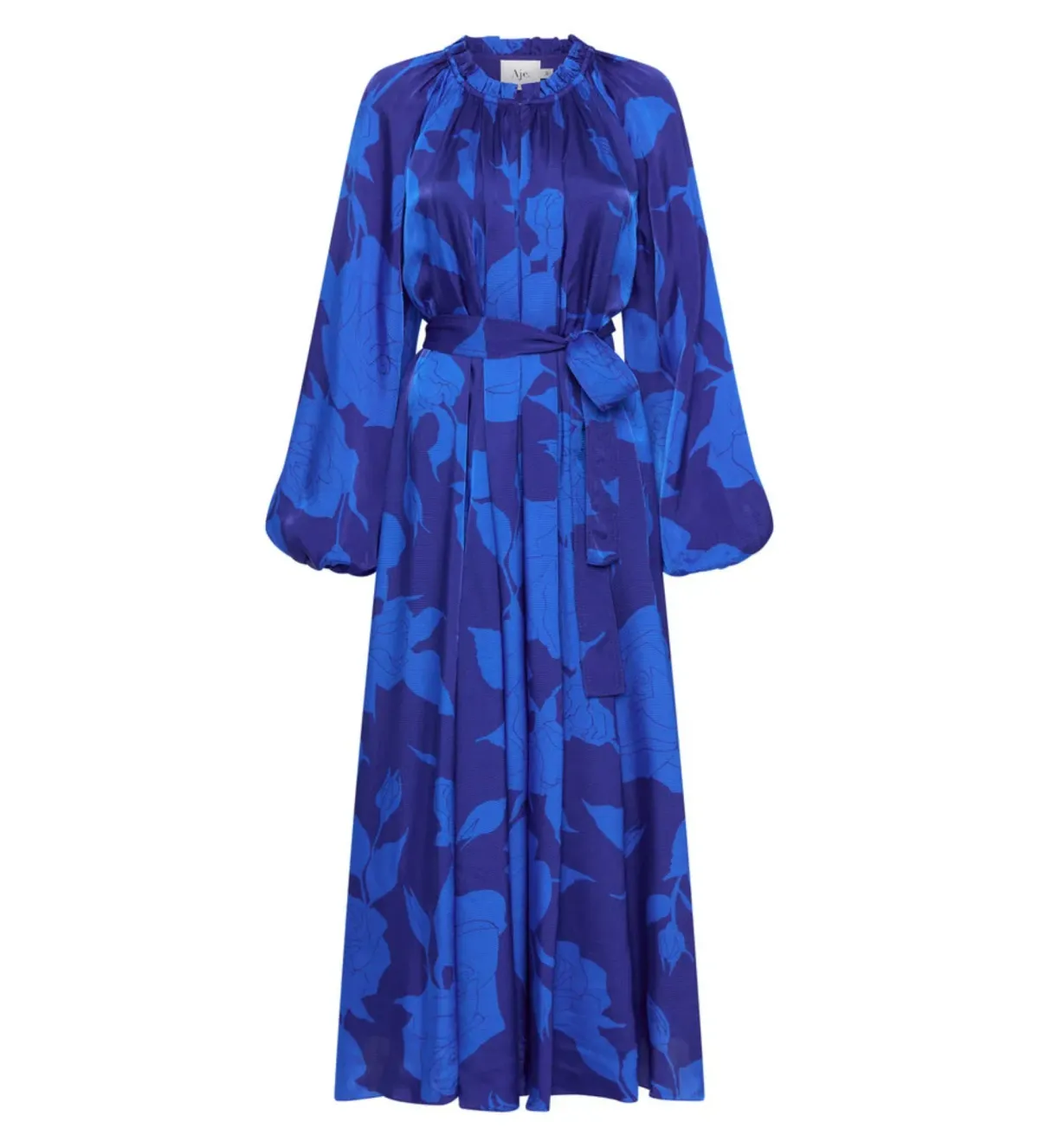 Aje Knowing Belted Smocked Midi Dress Electric Rose Size AU 12 - Image 4