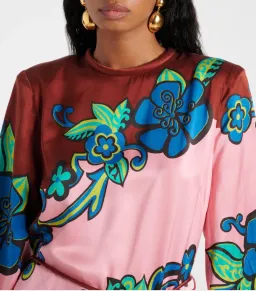 Alémais Azalea Exclusive Silk Midi Dress Pink Floral Size AU 16 for rent on The Volte - image 3