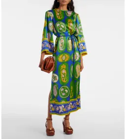 Alémais Gina Silk Midi Dress Print Size AU 16 for rent on The Volte - image 1