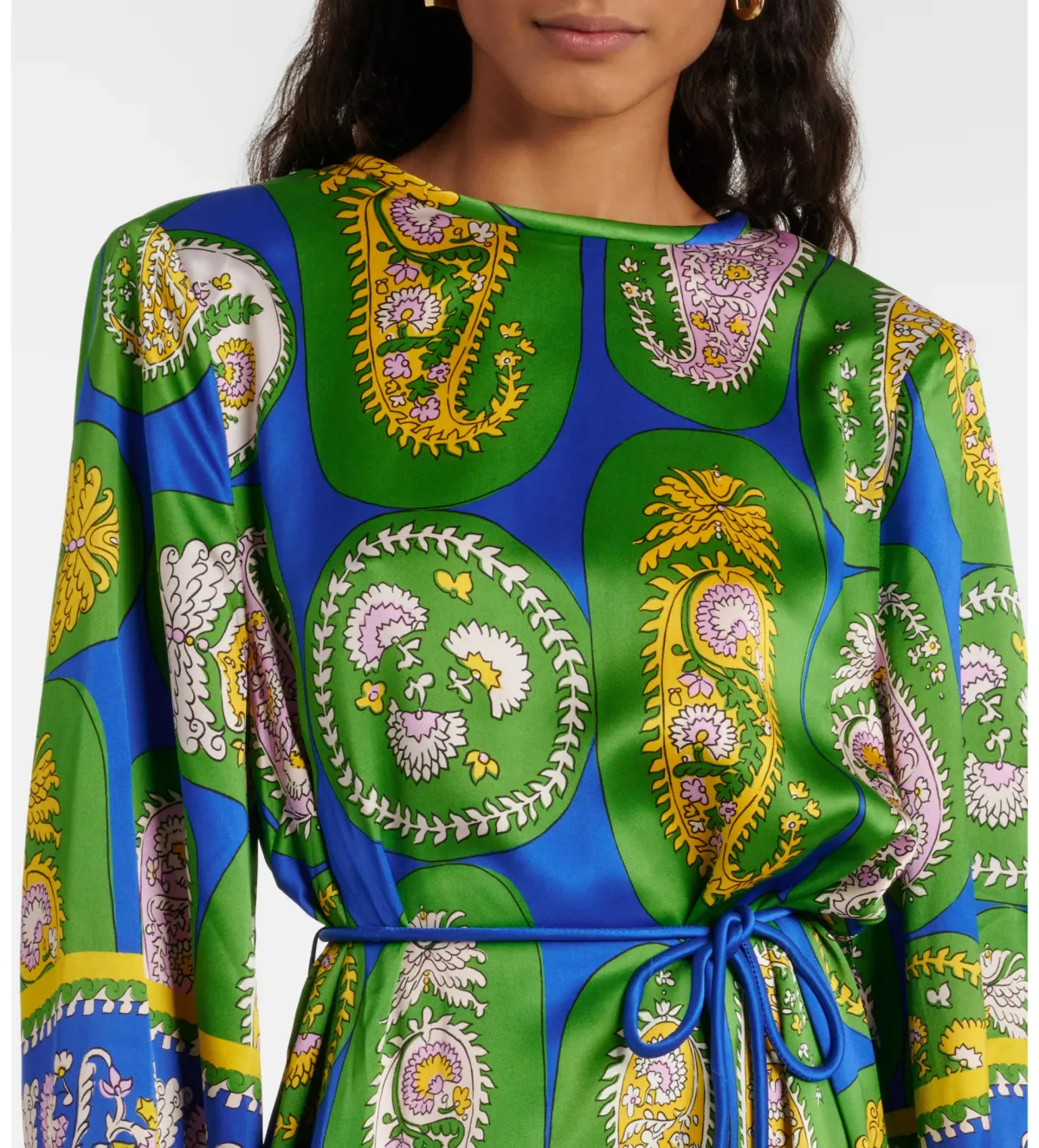 Alémais Gina Silk Midi Dress Print Size AU 14 - Image 3