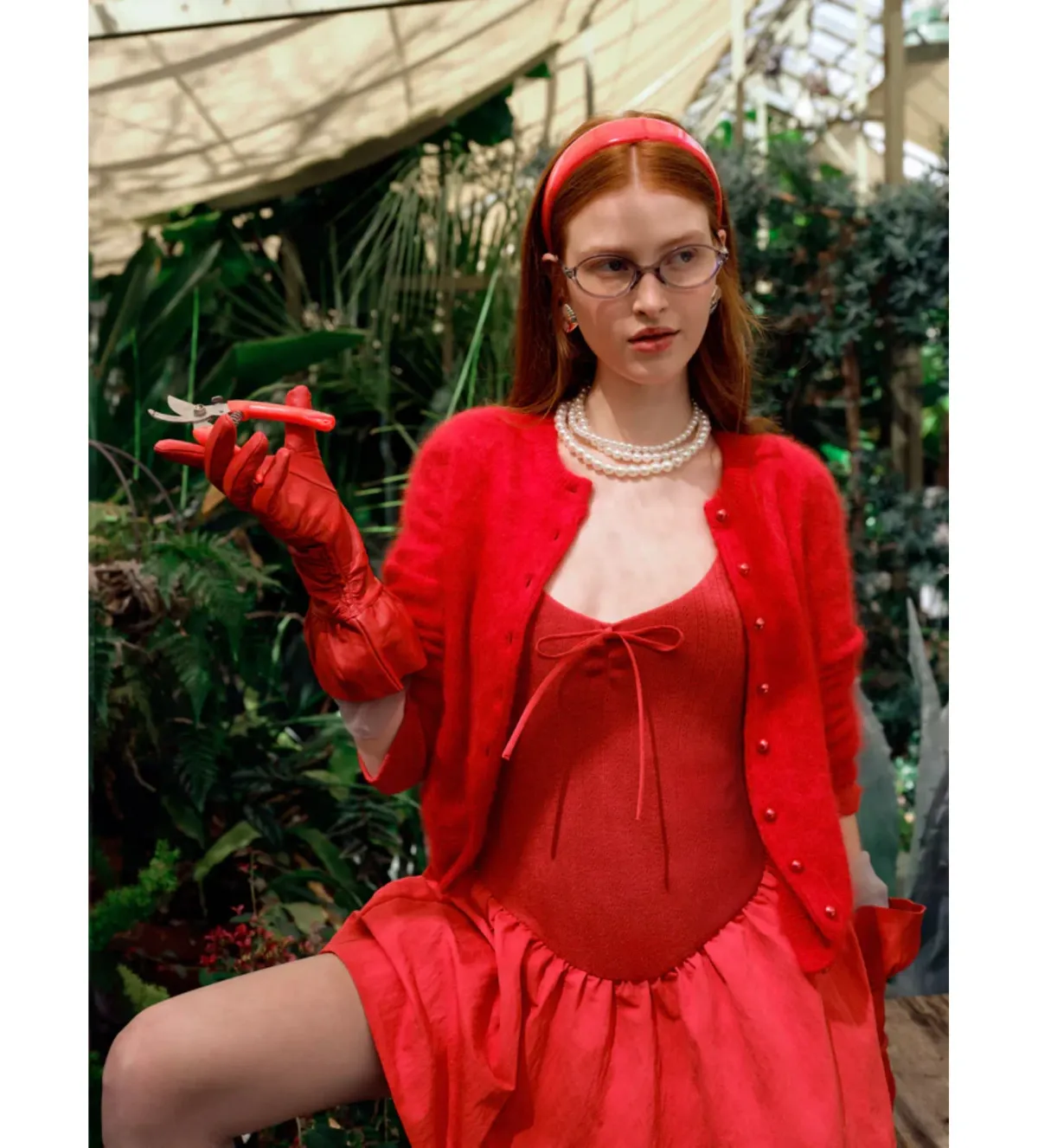 For Love and Lemons Pointelle Mini Dress Red Size S / AU 8  - Image 6