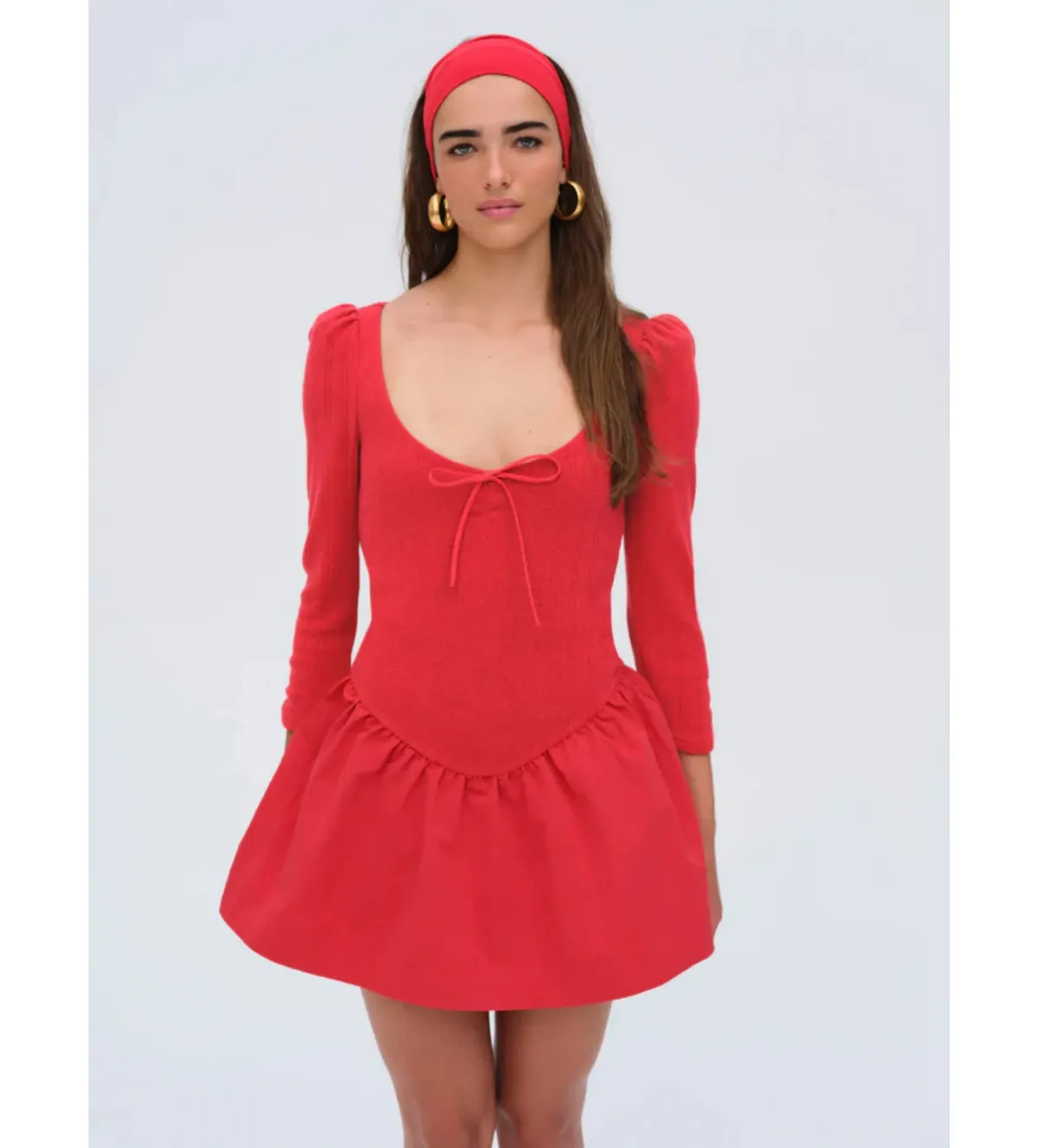 For Love and Lemons Pointelle Mini Dress Red Size S / AU 8  - Image 3