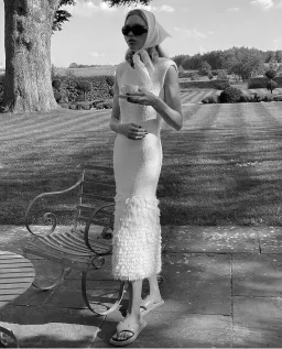 Aje Dimension Knit Midi Dress Ivory Size XS / AU 6 for rent on The Volte - image 7