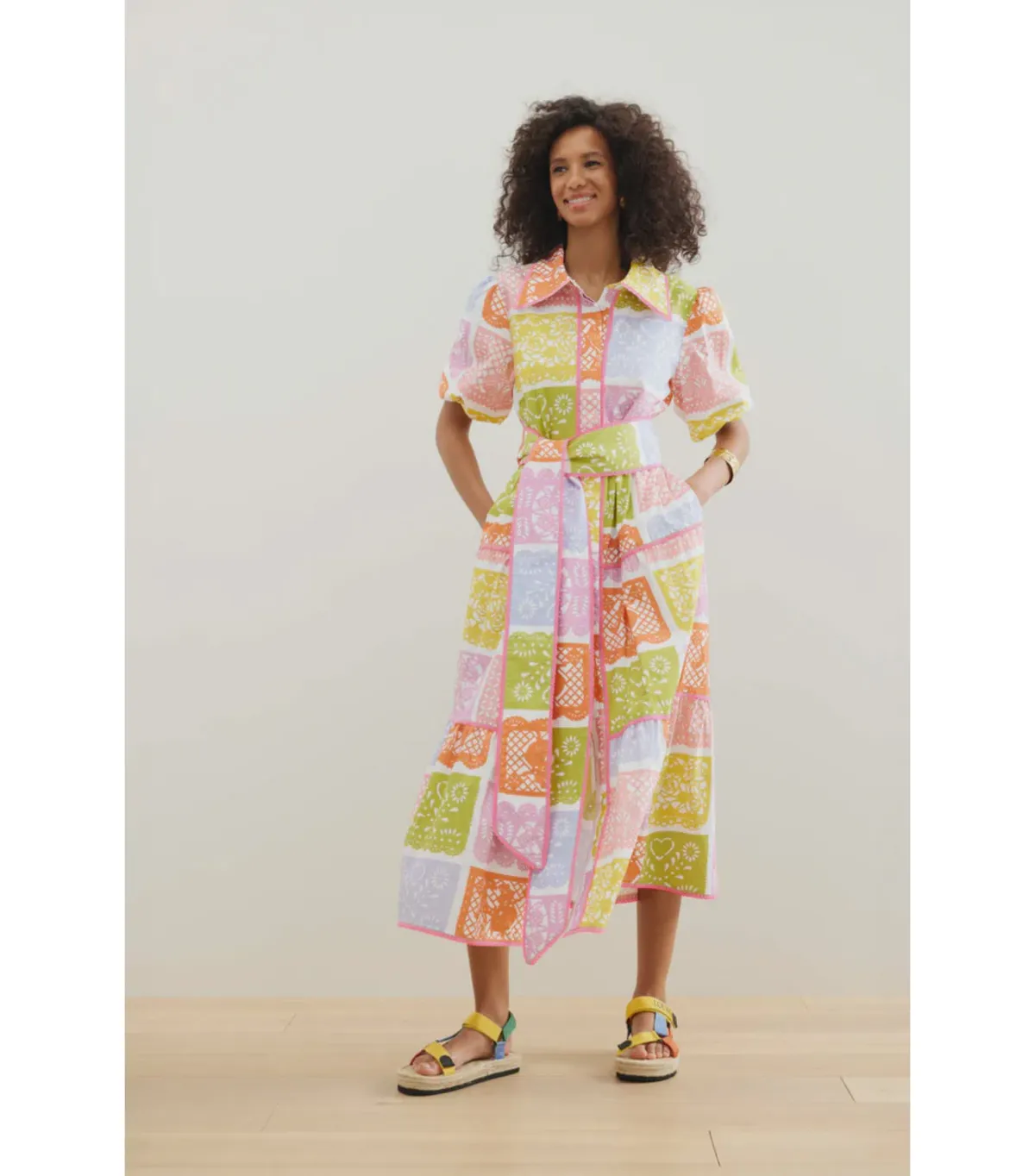 Binny Papel Picado Dress  Multi Size 16  - Image 1