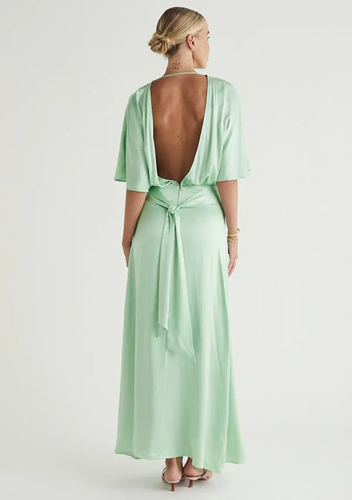 Mos The Label Calista Maxi Dress In Mint Size 14  - Image 3