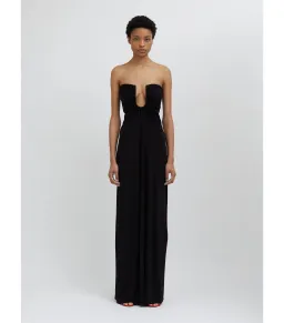 Christopher Esber Arched Palm Strapless Dress Black Size 10 for rent on The Volte - image 1