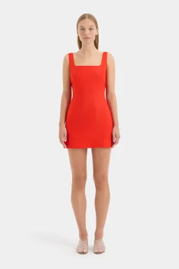 Sir the Label Iris Tie Mini Dress in Scarlet Size 2/Au 10 for rent on The Volte - image 1