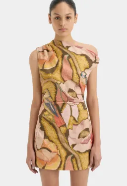 Sir the Label Talulah Knot Mini Dress Sanderling Floral Size 12 for rent on The Volte - image 2