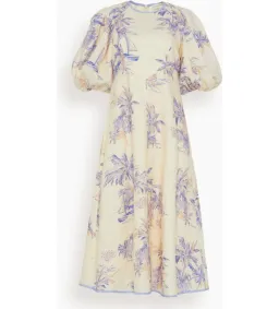 Zimmermann Linen Day Midi Dress in Pearl Palm Toile Size 2 / AU 12 for rent on The Volte - image 4