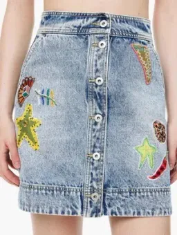 Alemais Jackpot Denim Jacket Size AU 8 and Mini Skirt Size AU 10 Blue for rent on The Volte - image 11