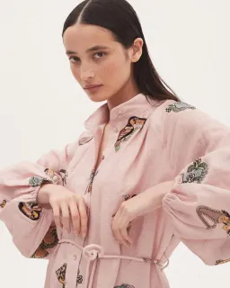 Alemais Vacay Mermaid Shirtdress Pink Size AU 10  for rent on The Volte - image 6