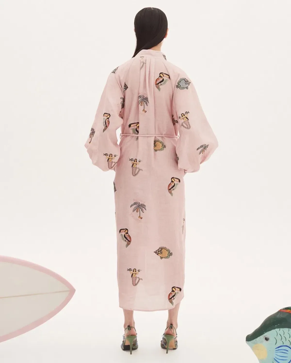 Alemais Vacay Mermaid Shirtdress Pink Size AU 10  - Image 4