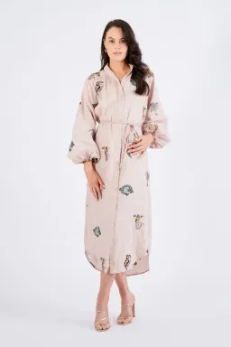 Alemais Vacay Mermaid Shirtdress Pink Size AU 10  for rent on The Volte - image 7