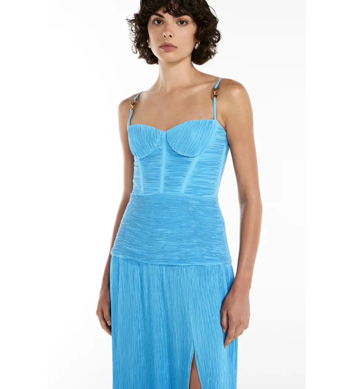 Manning Cartell Double Time Pleat Dress in Cerulean Blue Size S / AU 8 - Image 2
