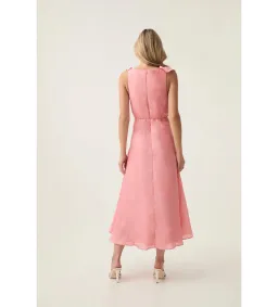 Aje Genesis Midi Dress Washed Coral Size M / AU  10  for rent on The Volte - image 4