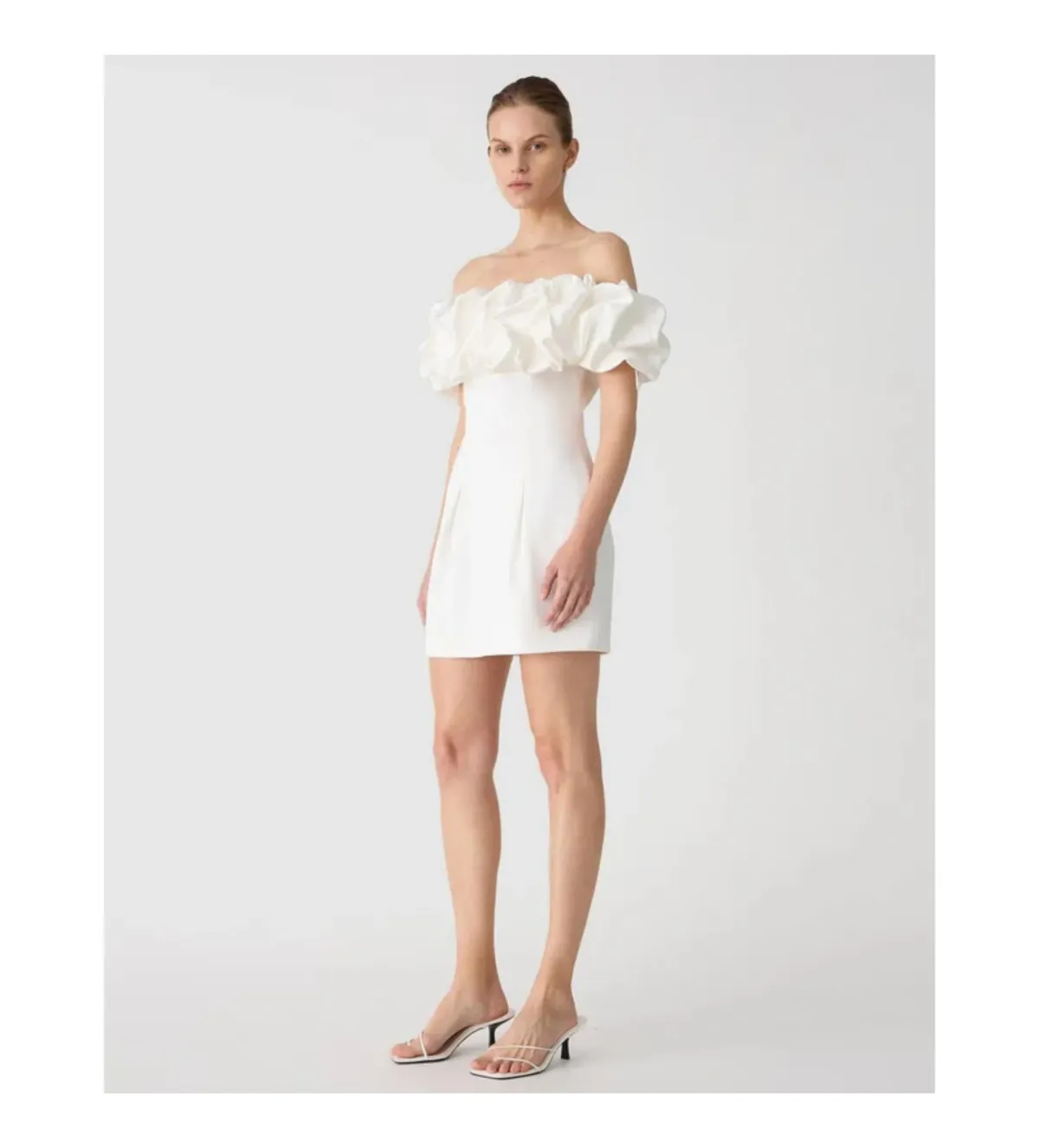 Misha Amara Mini Dress Ivory Size 8 - Image 3