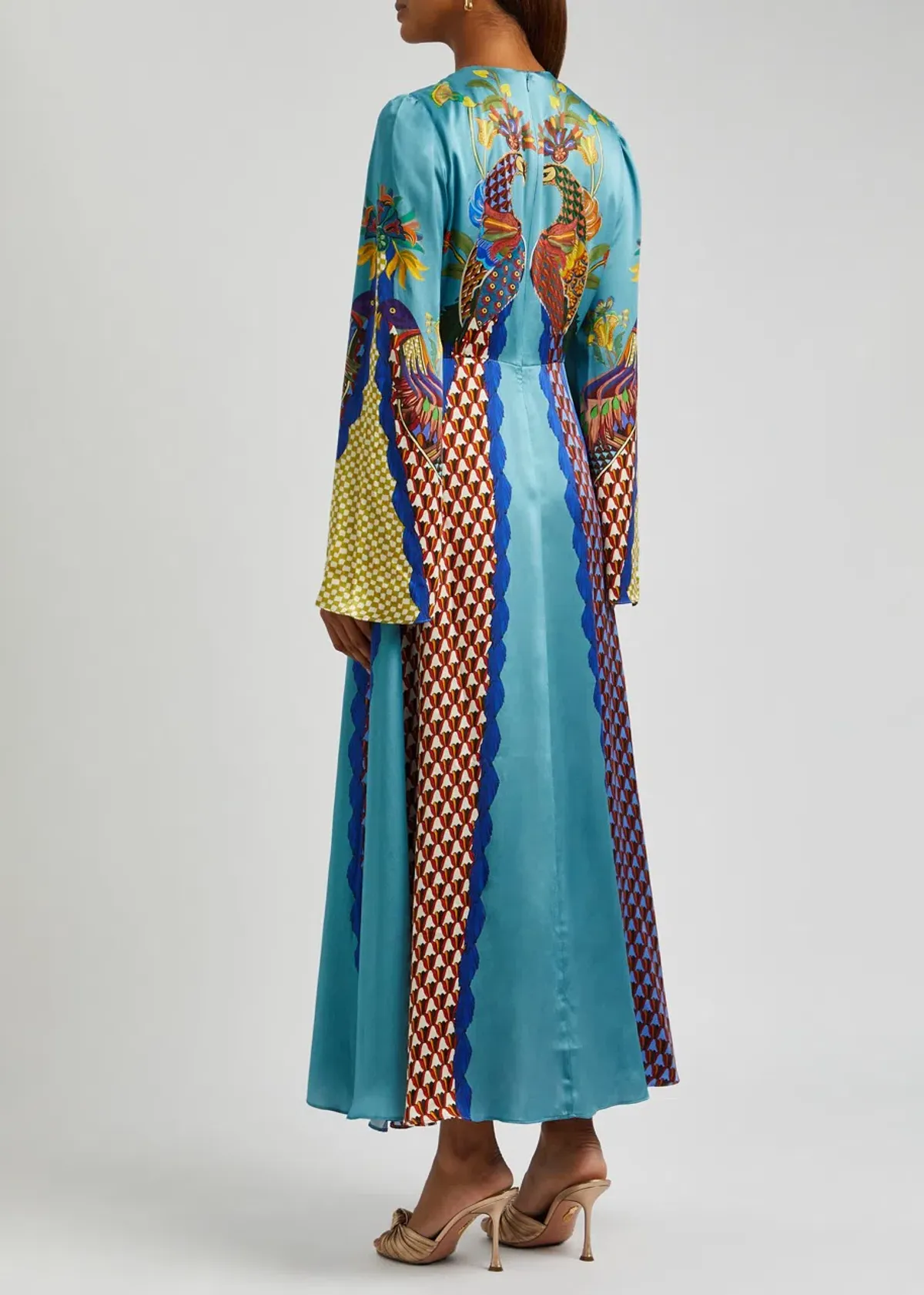 ALEMAIS Gilly Flare Sleeve Dress Multi Size AU 10 - Image 3