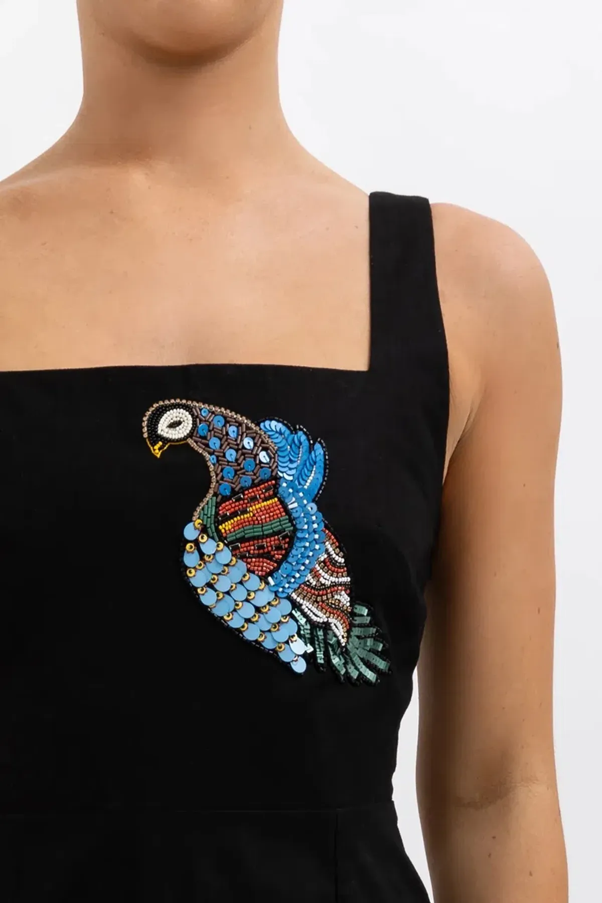 Alemais Rowena Beaded Mini Dress Black Size AU 8  - Image 4