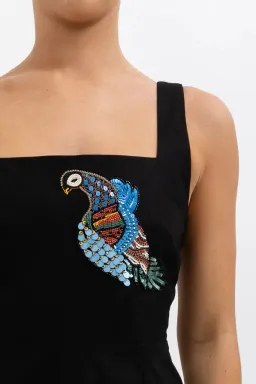 Alemais Rowena Beaded Mini Dress Black Size AU 8  for rent on The Volte - image 4