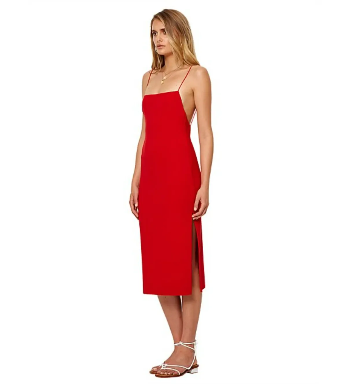 Bec & Bridge Marvellous Midi Dress Red Size AU 6  - Image 2