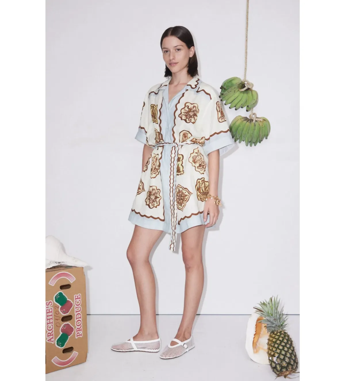 Alemais Relic Mini Dress in Print Size AU 10 - Image 1