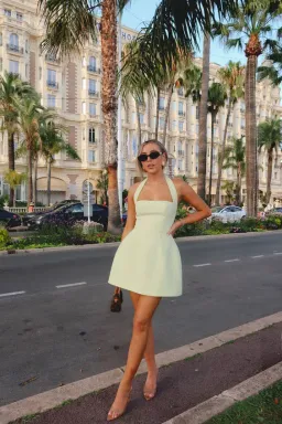 Odd Muse The Ultimate Muse Structured Mini Dress Lime Cream Size S / AU 8 for rent on The Volte - image 7