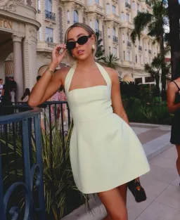 Odd Muse The Ultimate Muse Structured Mini Dress Lime Cream Size S / AU 8 for rent on The Volte - image 6