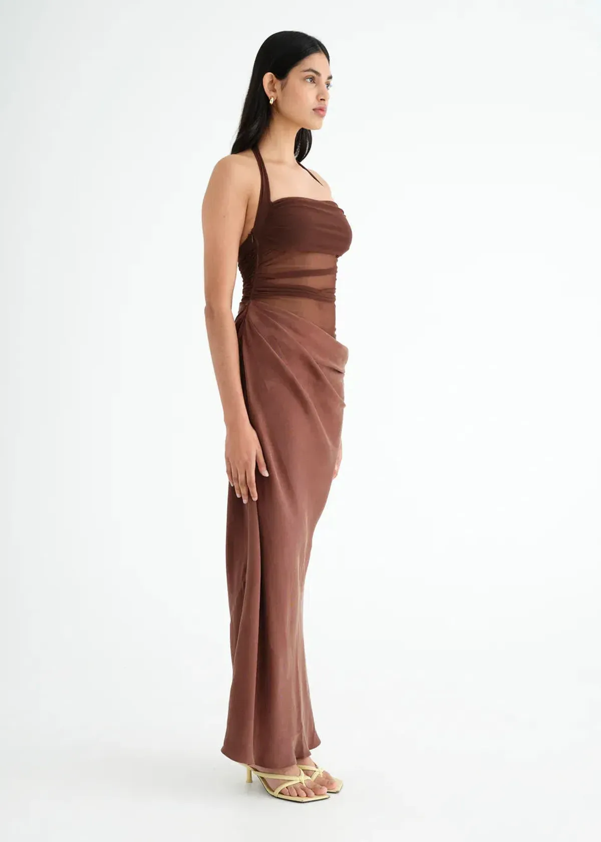 Benni Gina Maxi Dress- Chocolate- Size 10 - Image 4