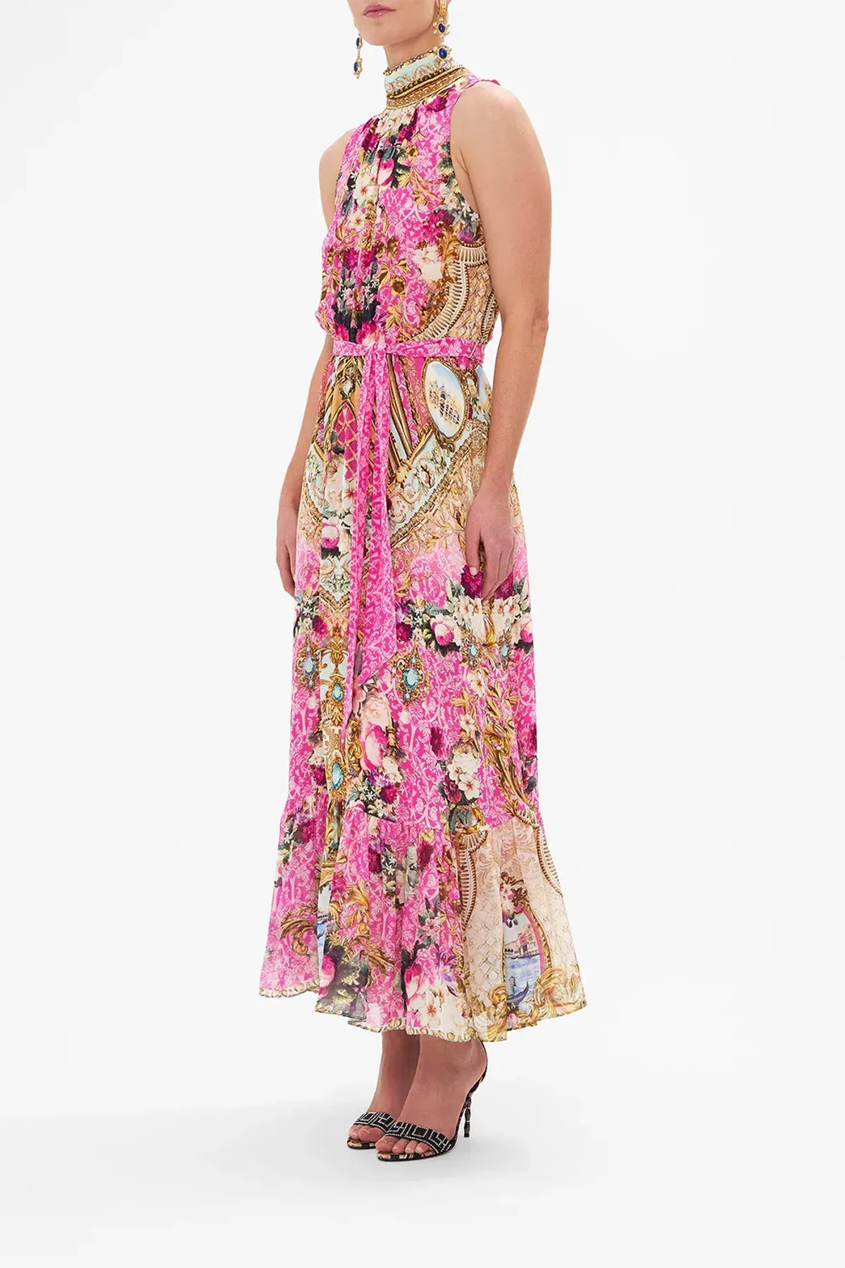 Camilla Necktie Midi Dress With Elasticated Waist Call Of The Canal Size XL / AU 16 - Image 2