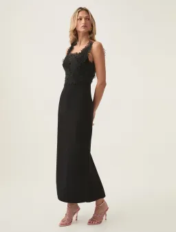 Aje Daisy Knit Maxi Dress in Black Size 10 for rent on The Volte - image 2