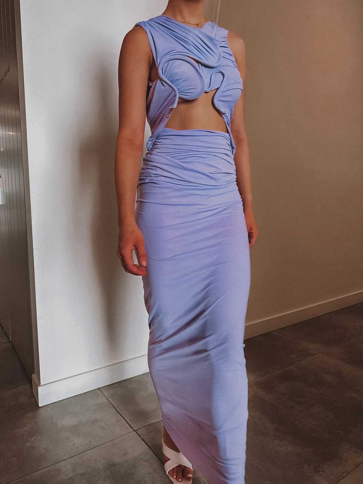 Christopher Esber Venus Tank Maxi Dress Lilac Size 6 - Image 5