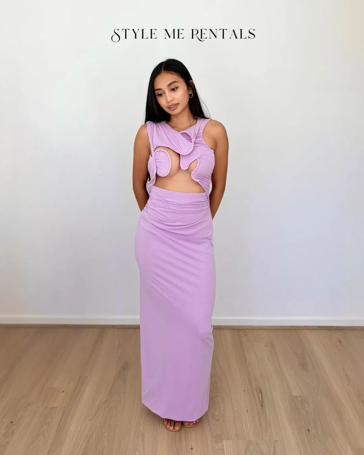 Christopher Esber Venus Tank Maxi Dress Lilac Size 6 - Image 4