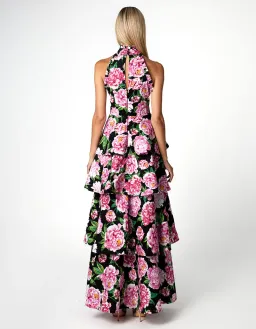 Bariano Elara High Neck Tiered Maxi Dress Floral Size 10 for rent on The Volte - image 3