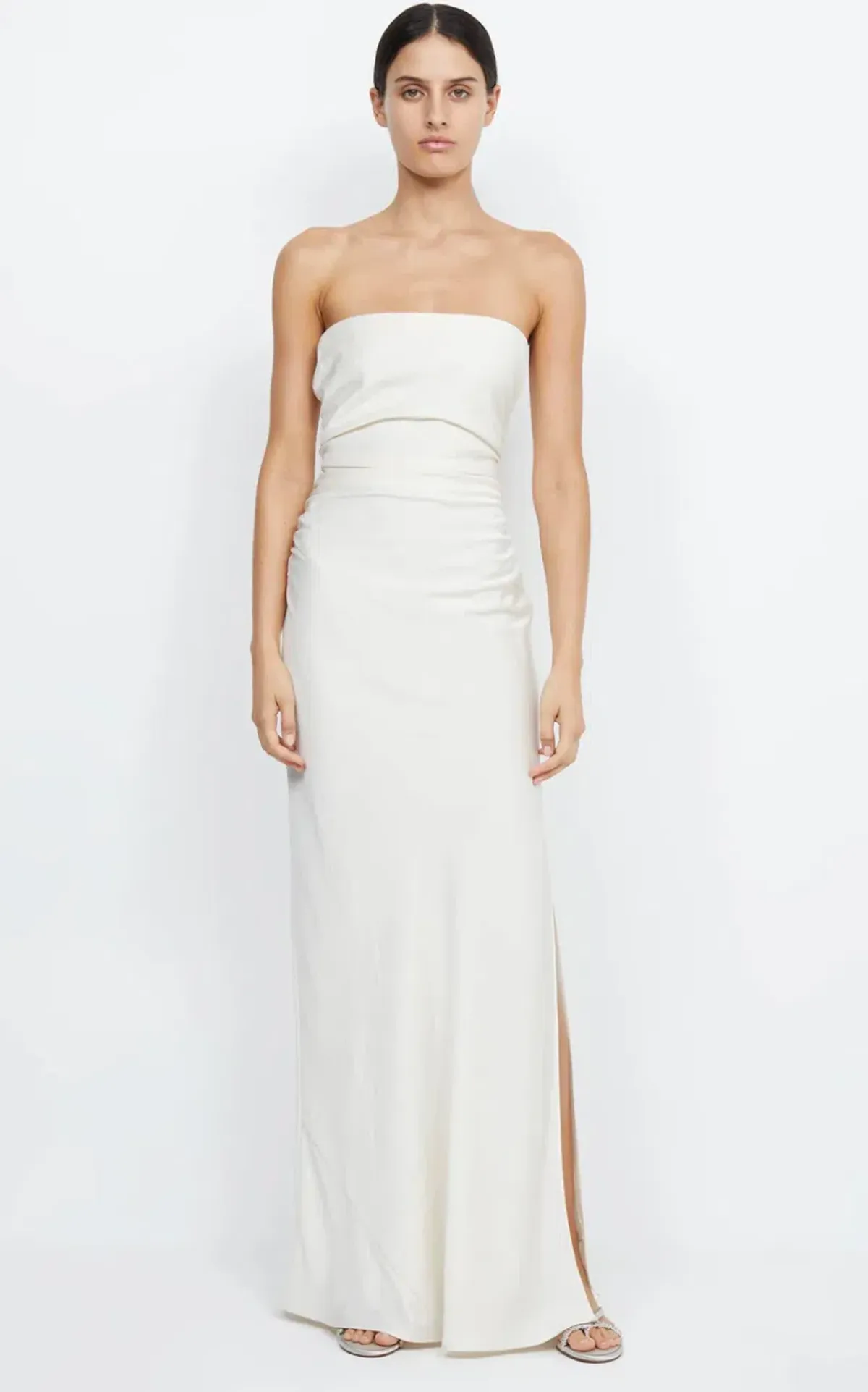 Bec & Bridge Eternity Strapless Maxi Dress Cream Size 10 - Image 5