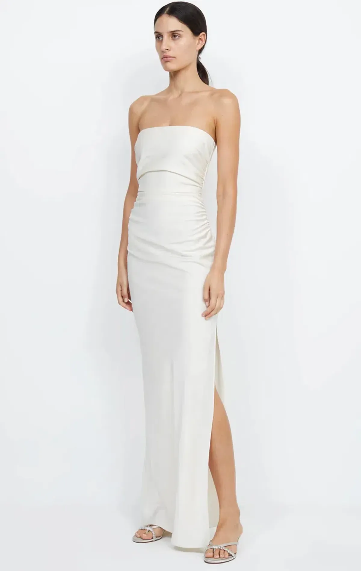 Bec & Bridge Eternity Strapless Maxi Dress Cream Size 10 - Image 2