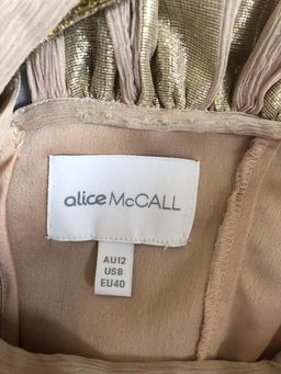 Alice mccall surrealist dress in pink and champagne. Size 12 for rent on The Volte - image 4