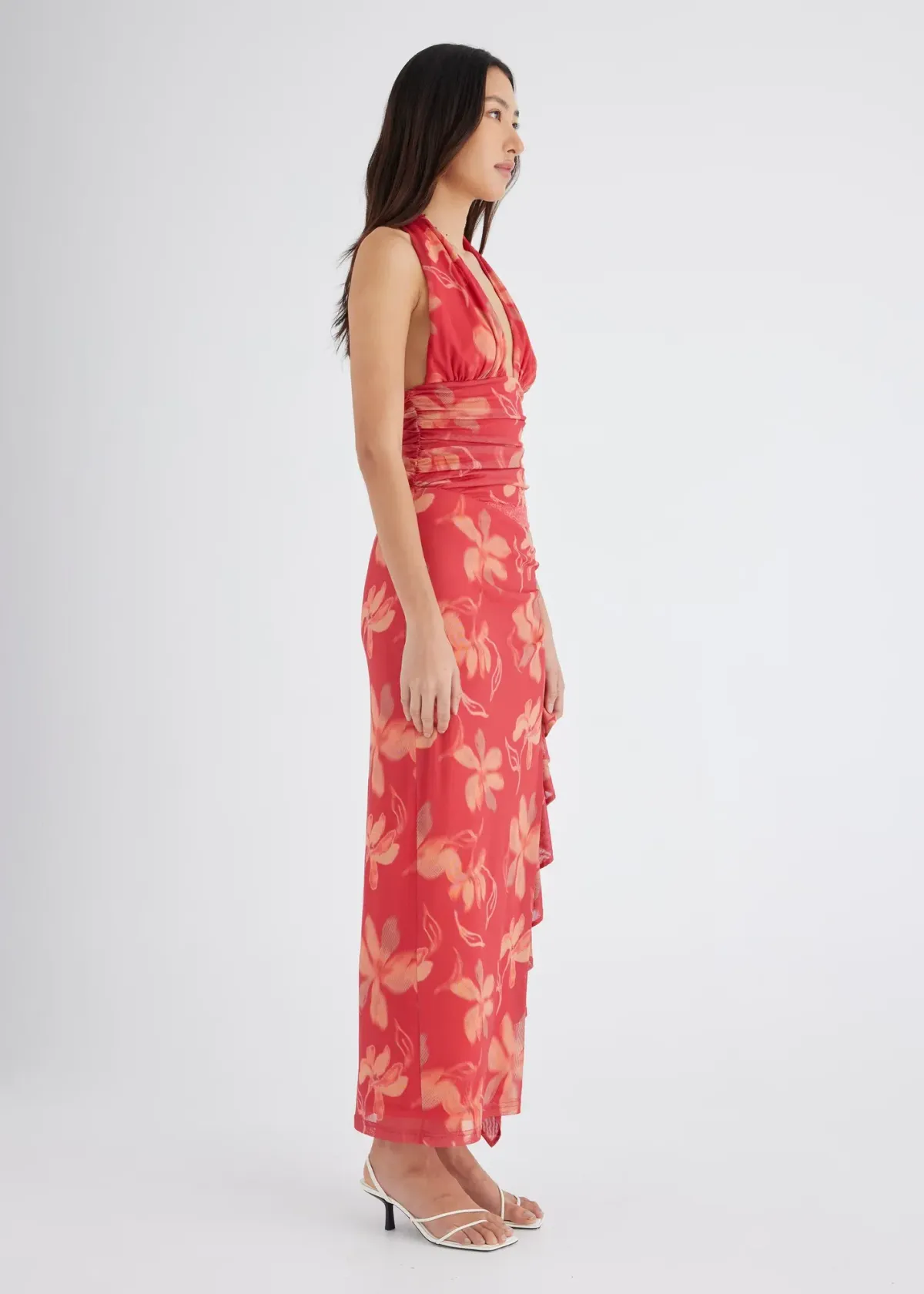 Benni Penelope Halter Maxi Dress- Hibiscus Floral- Size 6 - Image 3