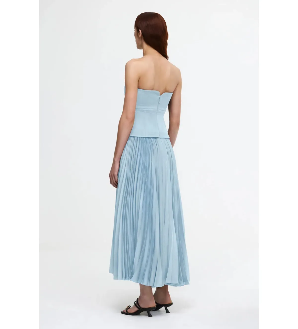 Acler Avonlea Midi Dress in Celeste Blue Size AU 10 - Image 3