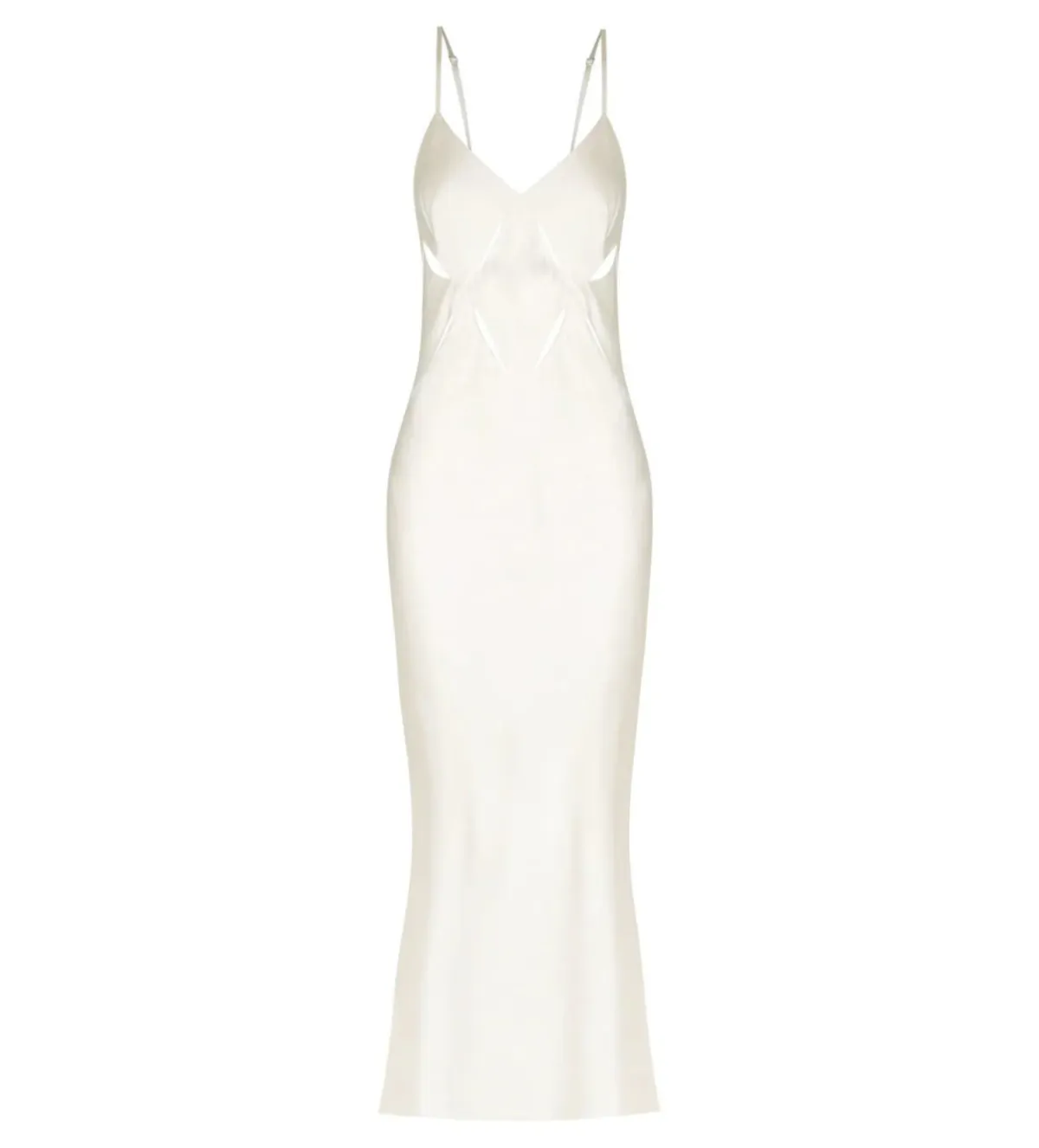 Shona Joy Milo Cut Out Slit Midi Dress Coconut Size AU 6 - Image 4