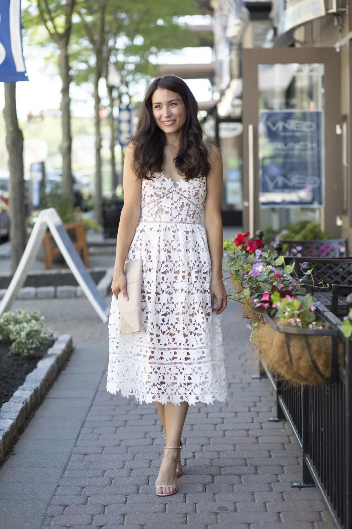 Self-portrait Azalea Guipure Lace Dress White Size AU 8 - Image 3
