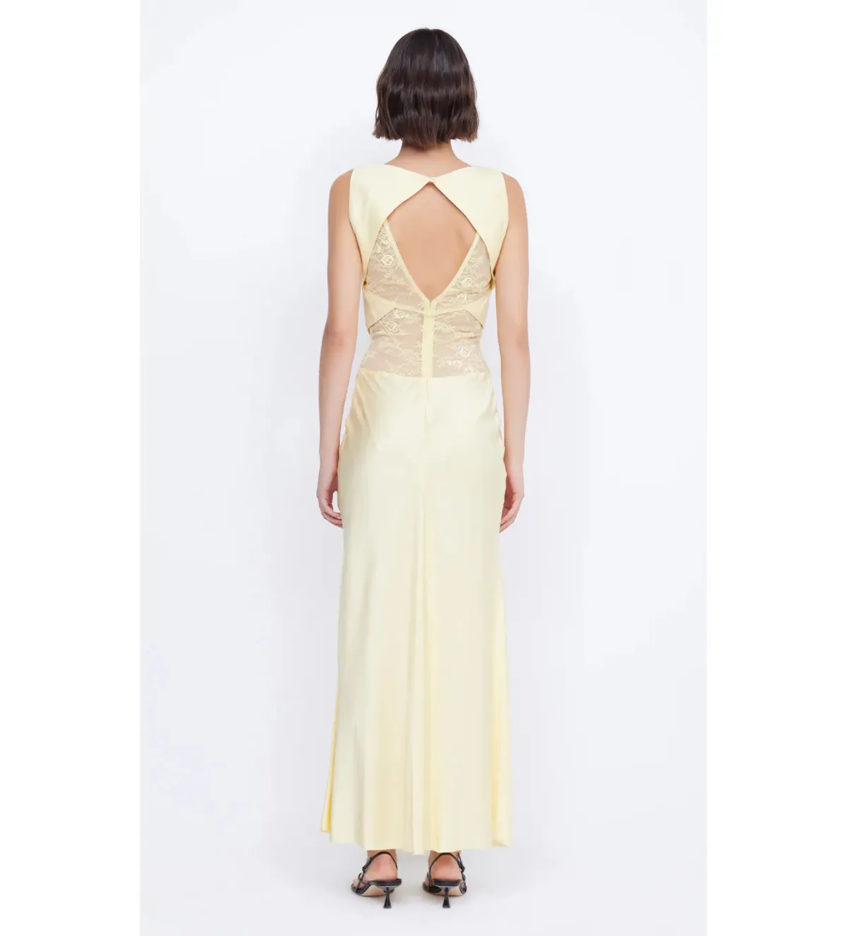 Bec & Bridge Juliette V Neck Maxi Dress Butter Yellow Size AU 8  - Image 2